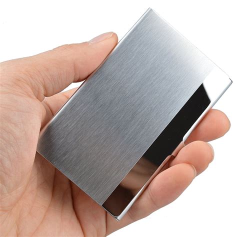 business id credit card holder wallet aluminum metal case box|Amazon.com: Metal Business Card Holder.